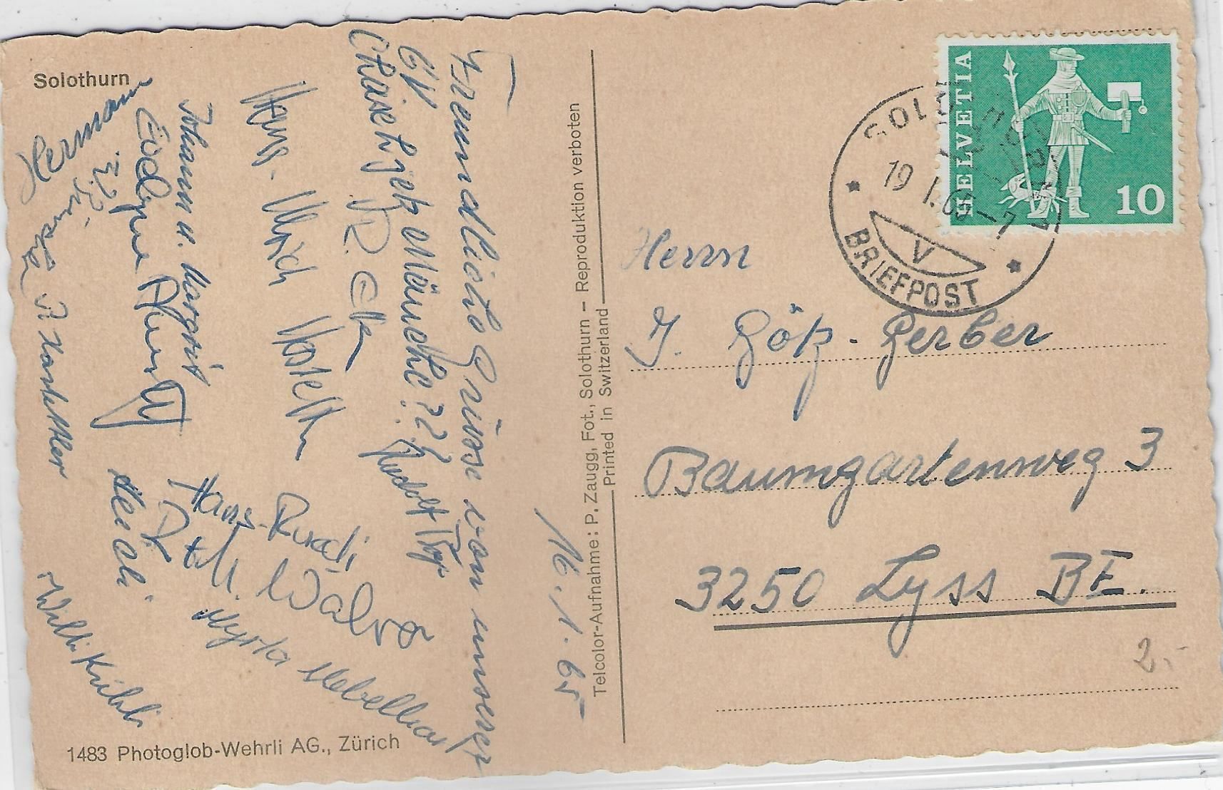 Cartoline postali: Flugaufnahme Stadt Solothurn – Usato da Ettingen venduto da Kartenplanet 1