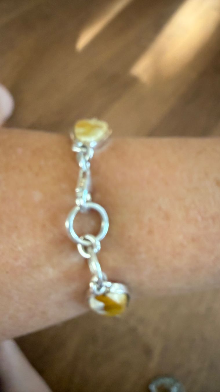 Bracciali & Braccialetti: Fantastisches helles Bernstein Armband in Silber – Nuovo e nell'imballaggio originale da Ebikon venduto da elischka 9