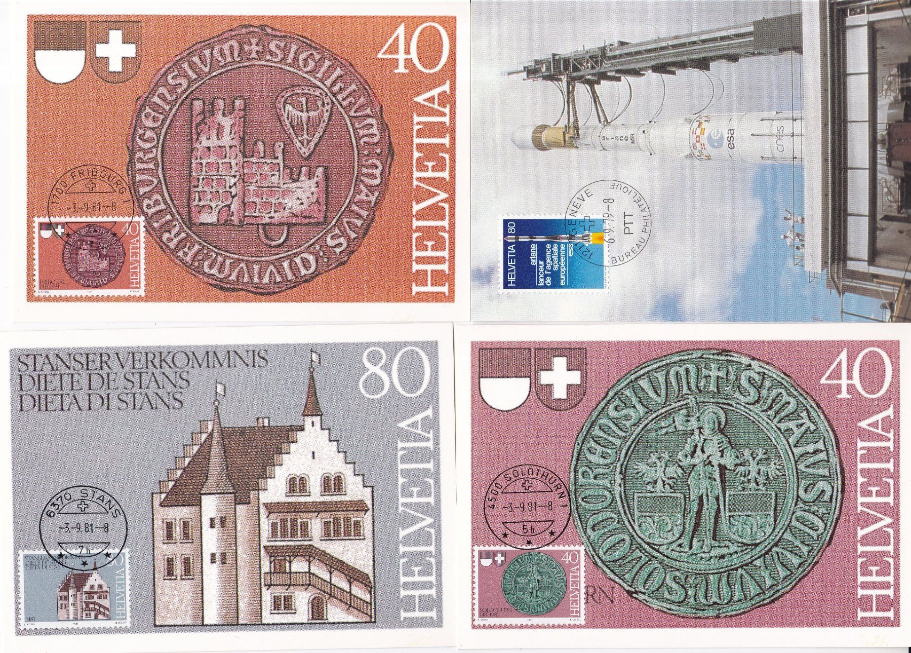 Tutti i francobolli: 42 Stk. CH Maximumkarten ab 1964 – Usato da Münchwilen AG venduto da Nesar 4