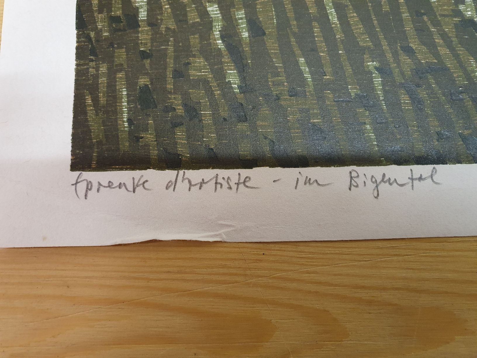 Xilografie: Martin Thönen Original Holzschnitt EA handsigniert – Usato da Rüedisbach venduto da hanaku 1