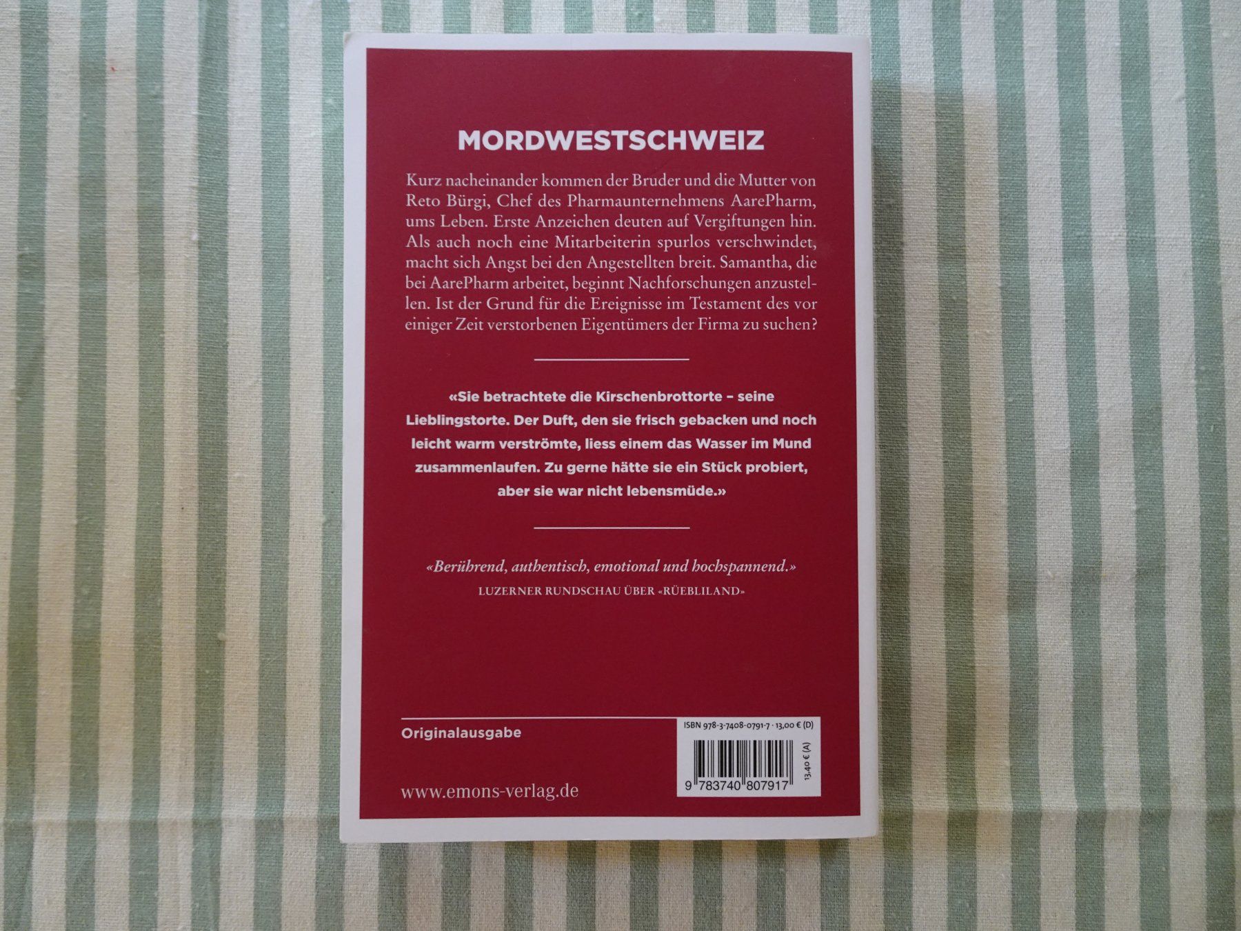 Libri: Ina Haller - Chriesimord - Kriminalroman - eons: - B715 – Usato da Küssnacht am Rigi venduto da Bookslove-Divers 1