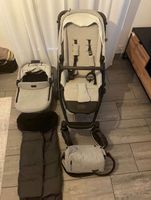 Poussette ABC design 3-en-1 gris clair bon état