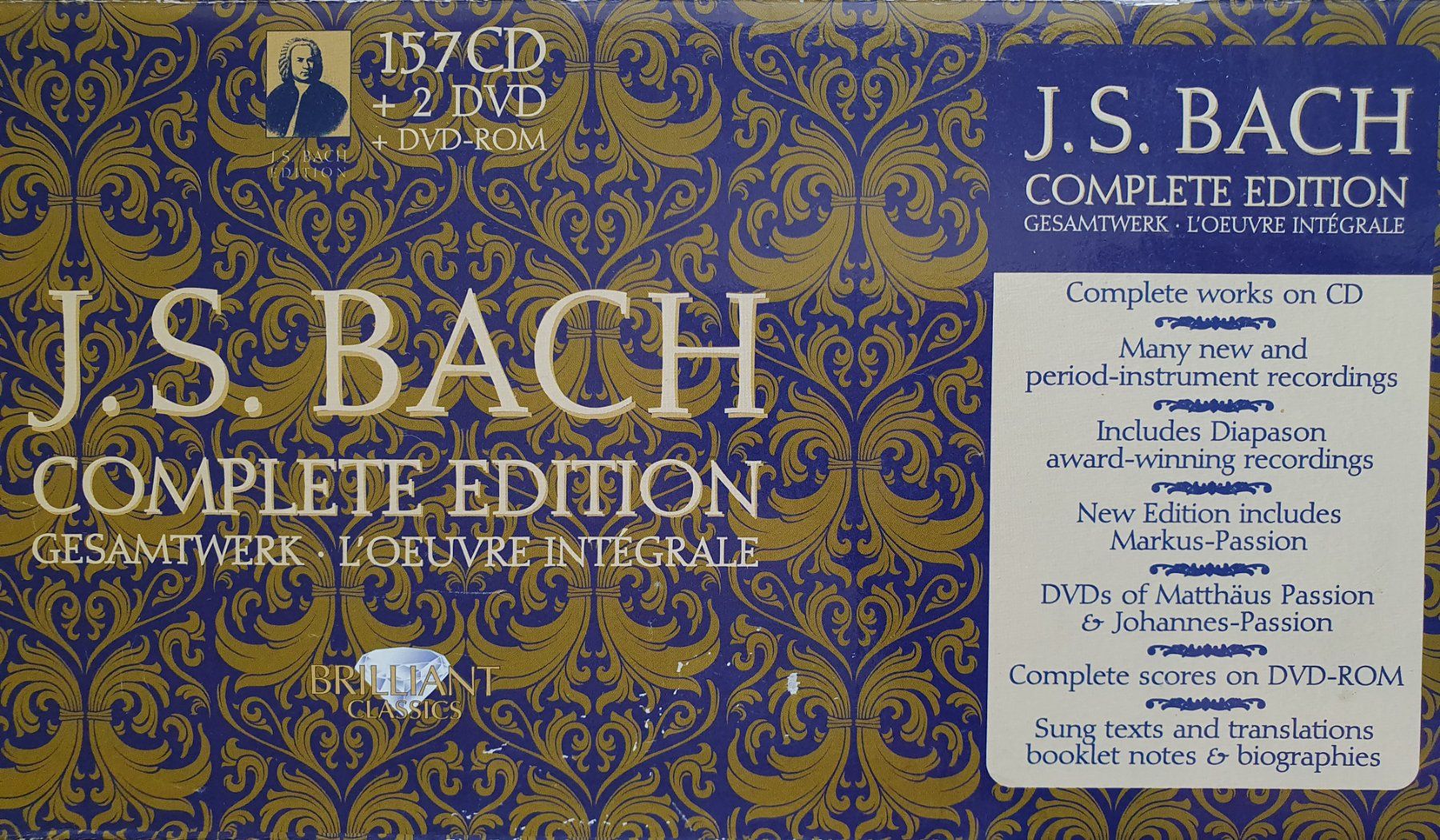 CD: J.S. Bach Gesamtwerk auf 157 CD + 2 DVD – Nuovo (secondo la descrizione) da Zürich venduto da issi267 3