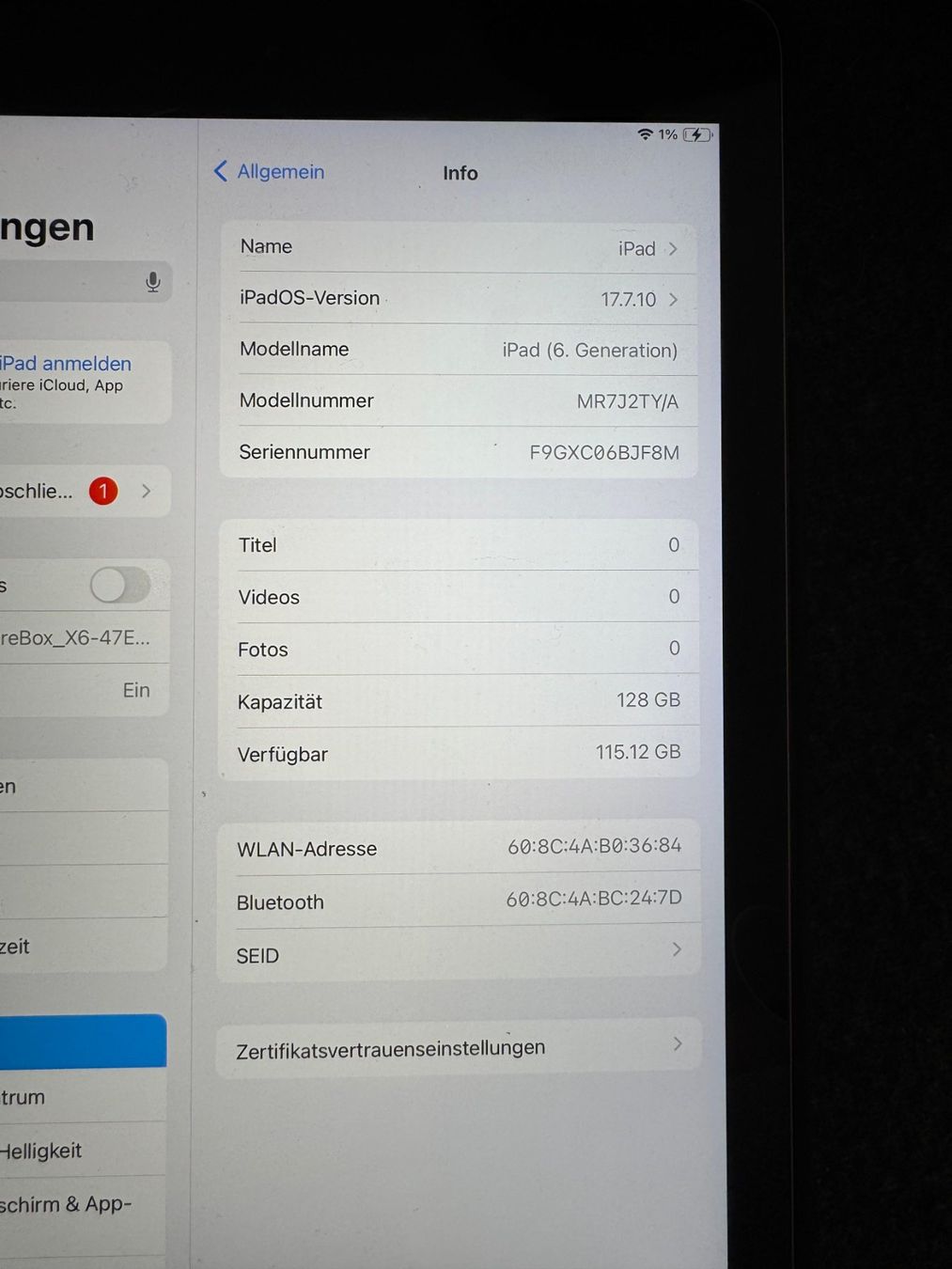 Apple Tablet PC: Appel iPad 6. Generation 128GB  Grau – Usato da Hochfelden venduto da Danizh0 4
