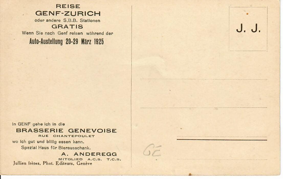 Cartes postales: Genève 1925 - siehe Rückseite – D'occasion à Hochdorf par Ziegel-16 1