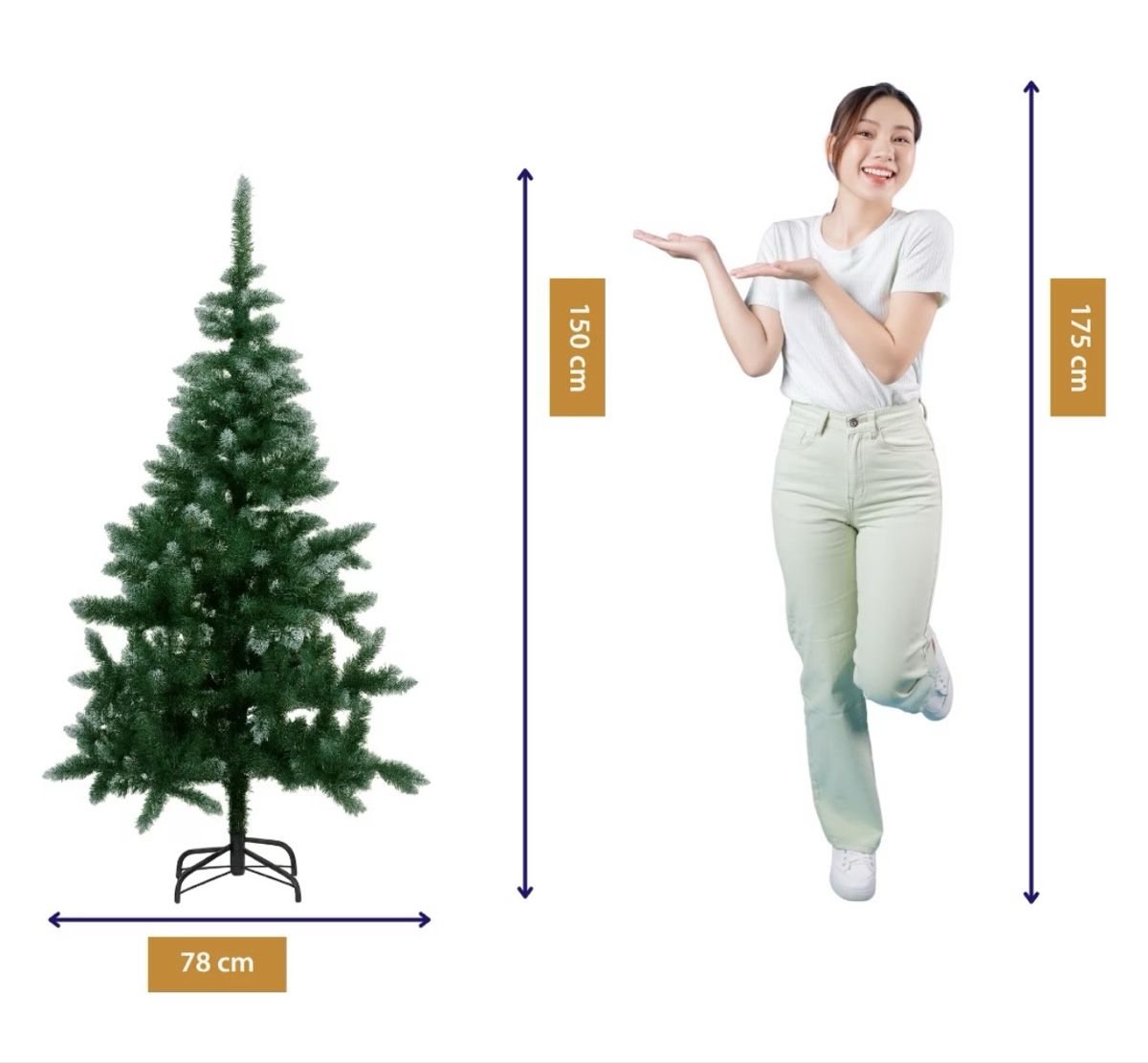Tutte le decorazioni: Weinhachtsbaum / Christmas Tree Plastic 150cm – Nuovo e nell'imballaggio originale da Glis venduto da real_marc_philipp 3