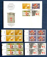 1986 Sondermarken FDC + Viererblock Satz ZNr. 727-730