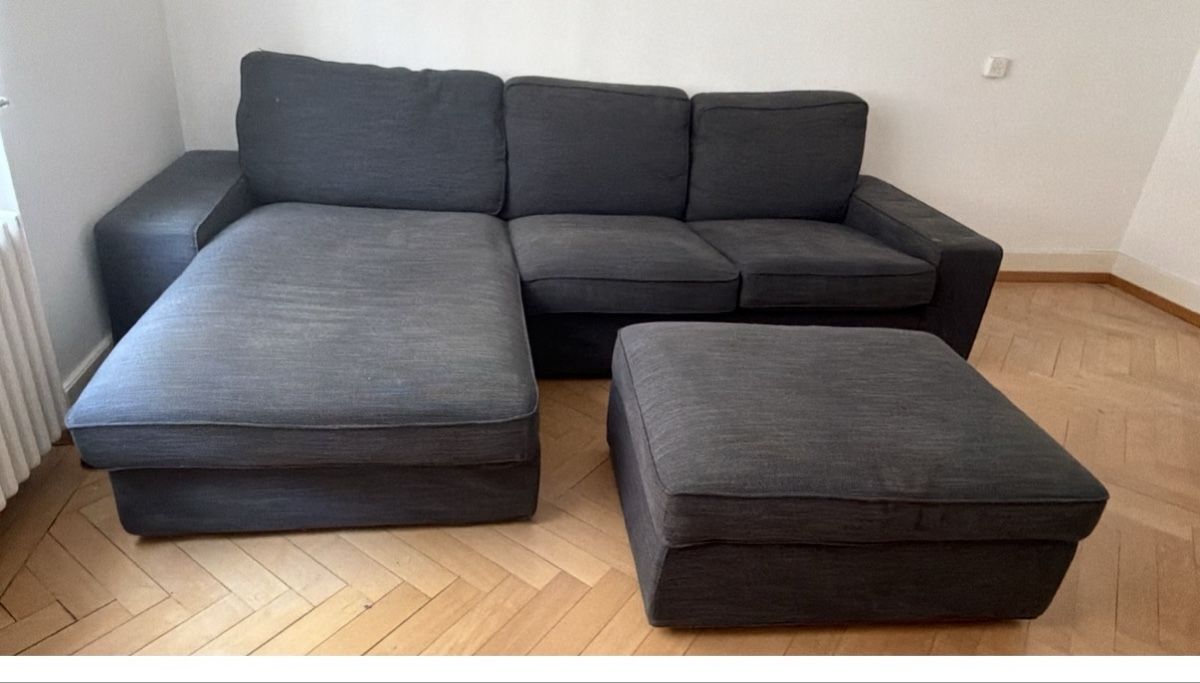Sofas: Ecksofa grau mit Hocker und Bettfunktion – Gebraucht aus Zürich von Krikri21 2