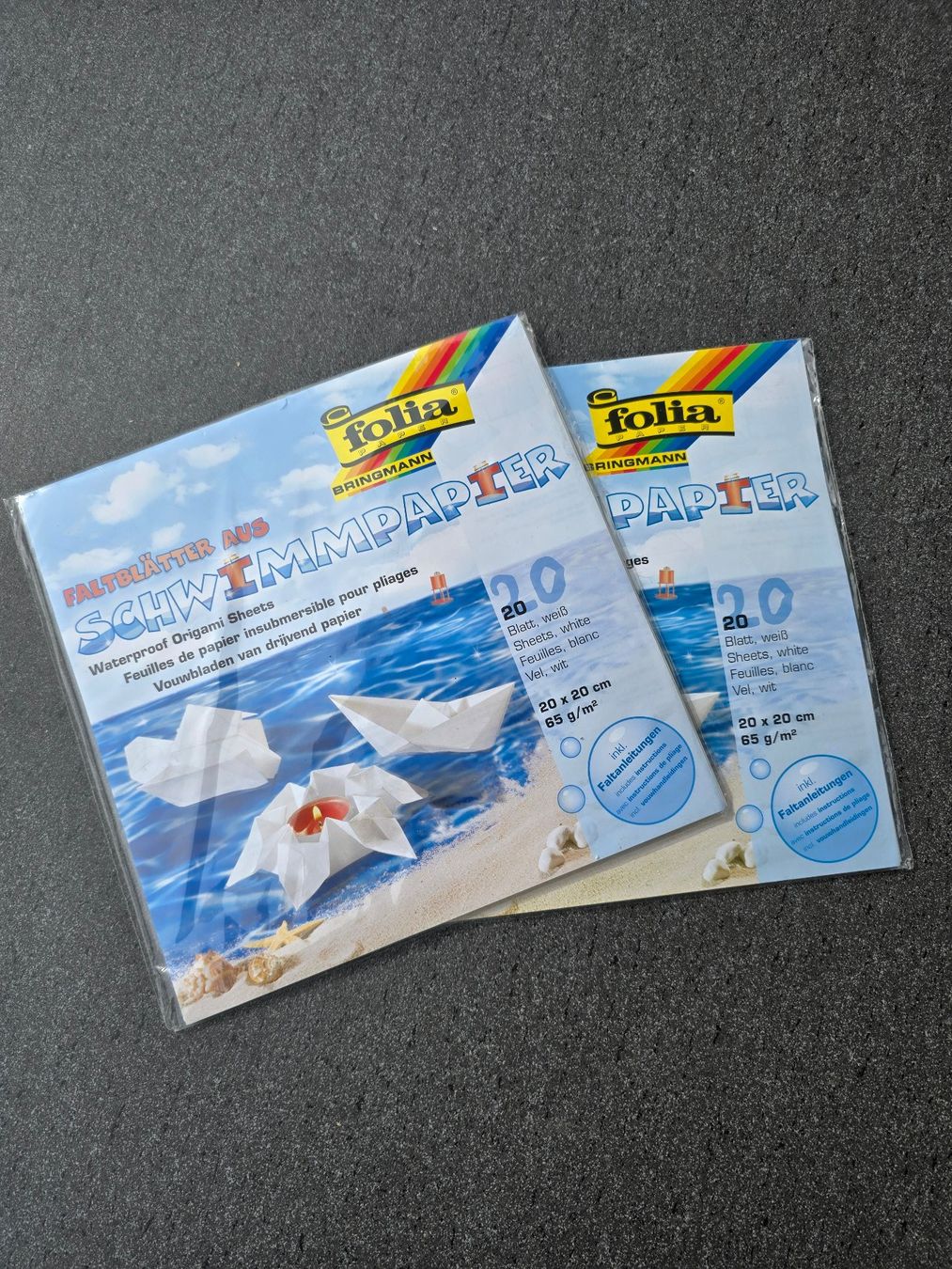 Carta: Schwimmpapier 40Blätter / 20x20cm – Nuovo e nell'imballaggio originale da Müllheim-Dorf venduto da 207mo