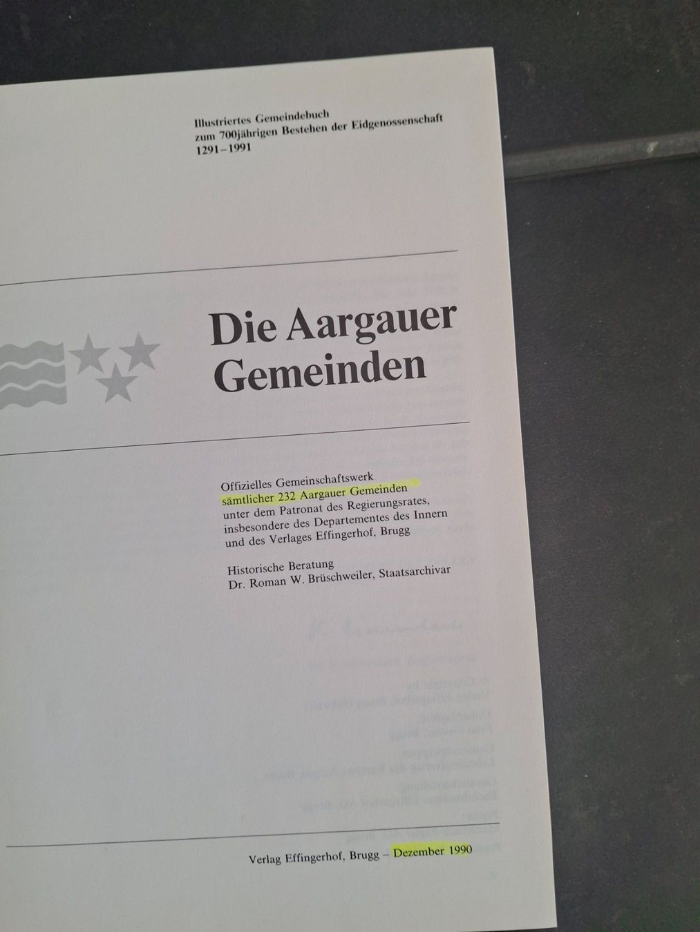 Libri: Die Aargauer Gemeinden 1991 – Usato da Walterswil SO venduto da Mama_noel 3
