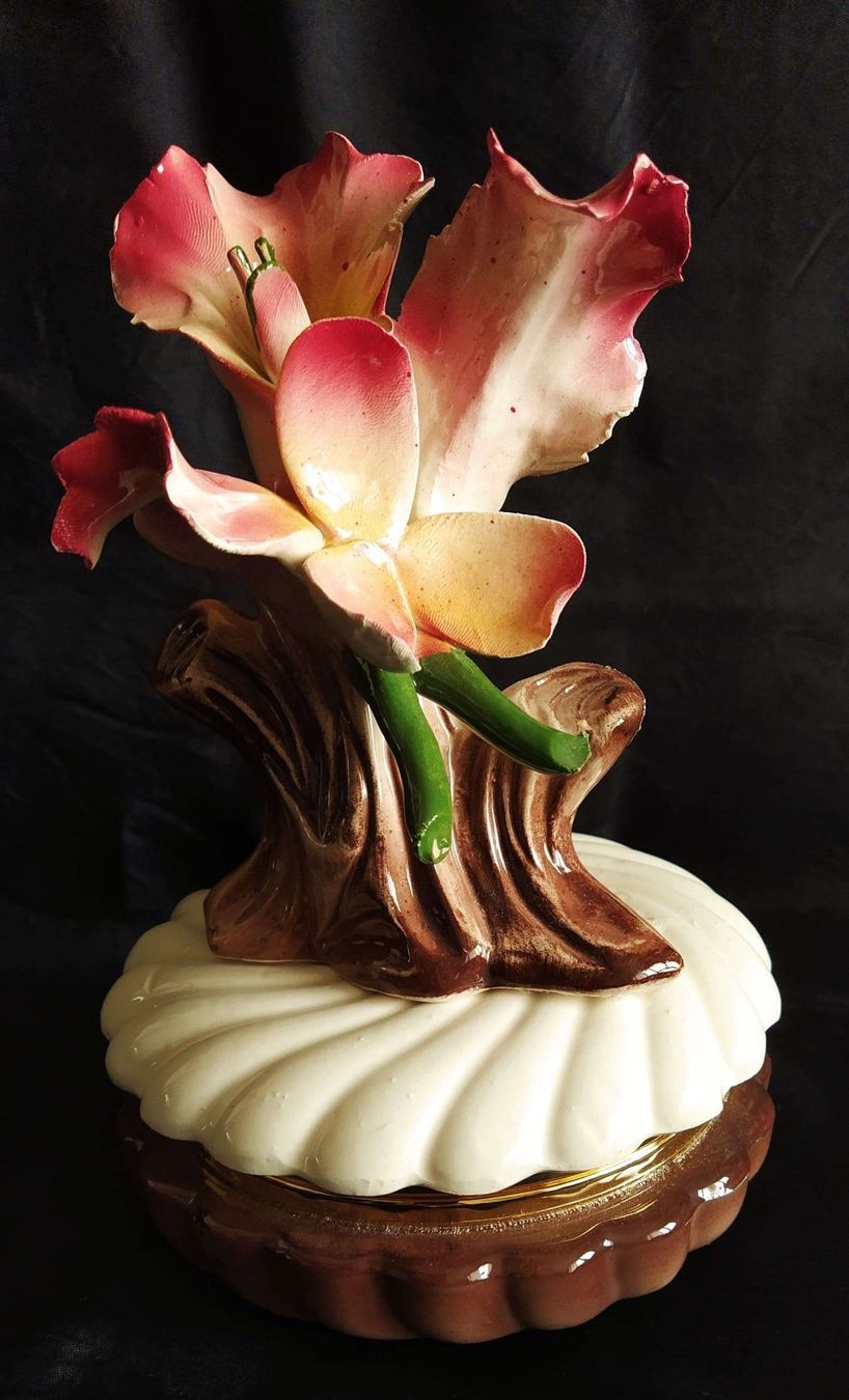 Zuccheriere: Bomboniere / Schmuckkästchen mit Blumenfigur – Nuovo (secondo la descrizione) da Zürich venduto da 1-2-3-Verkauft 8