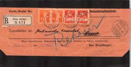 Empfangsschein-Vormundschaftsbehörde Burg (Aarg.), 19.X.1922