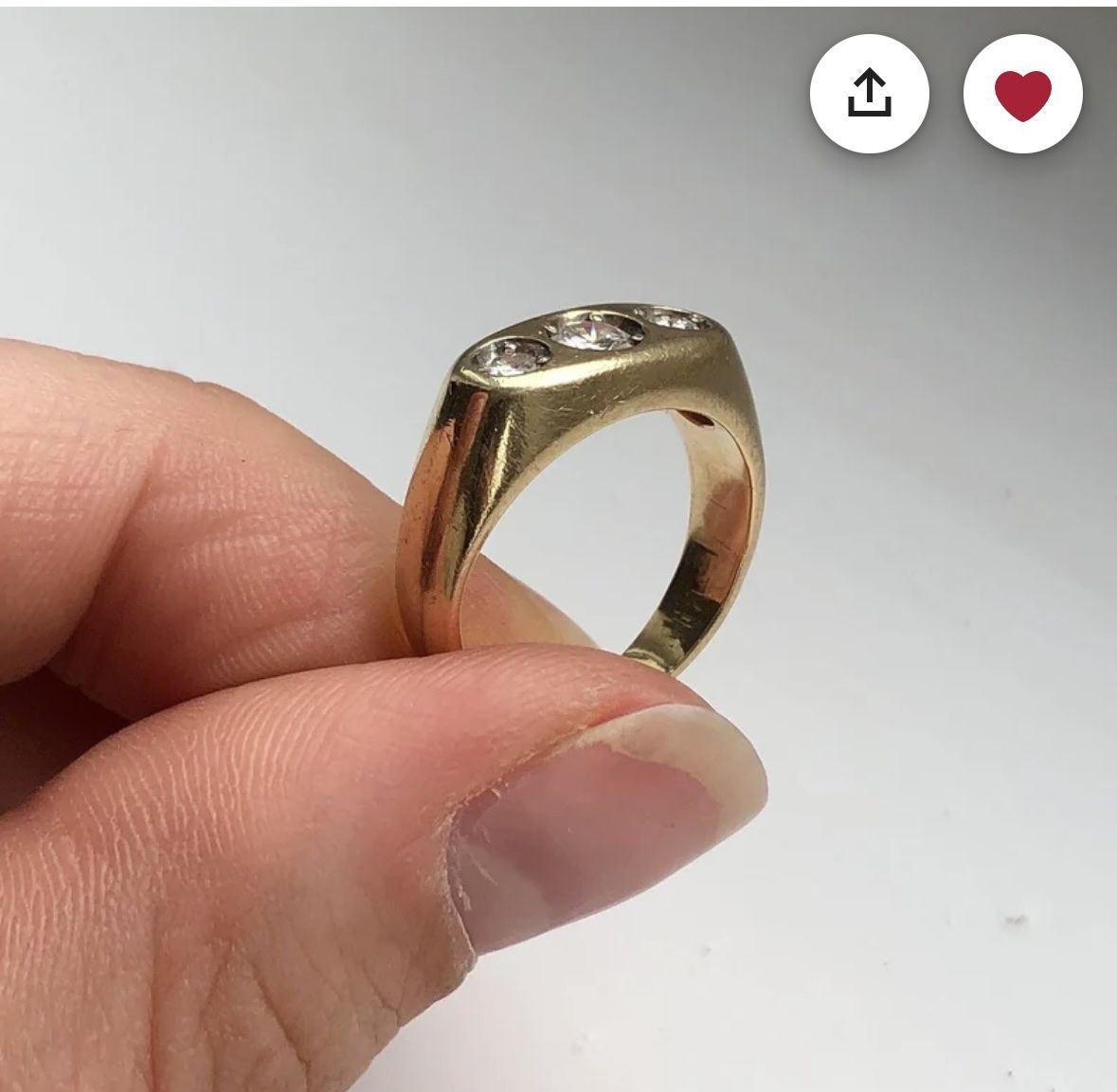 Anelli: Vintage Gold and Diamond Ring 49 – Usato da Zürich venduto da CanBC 3