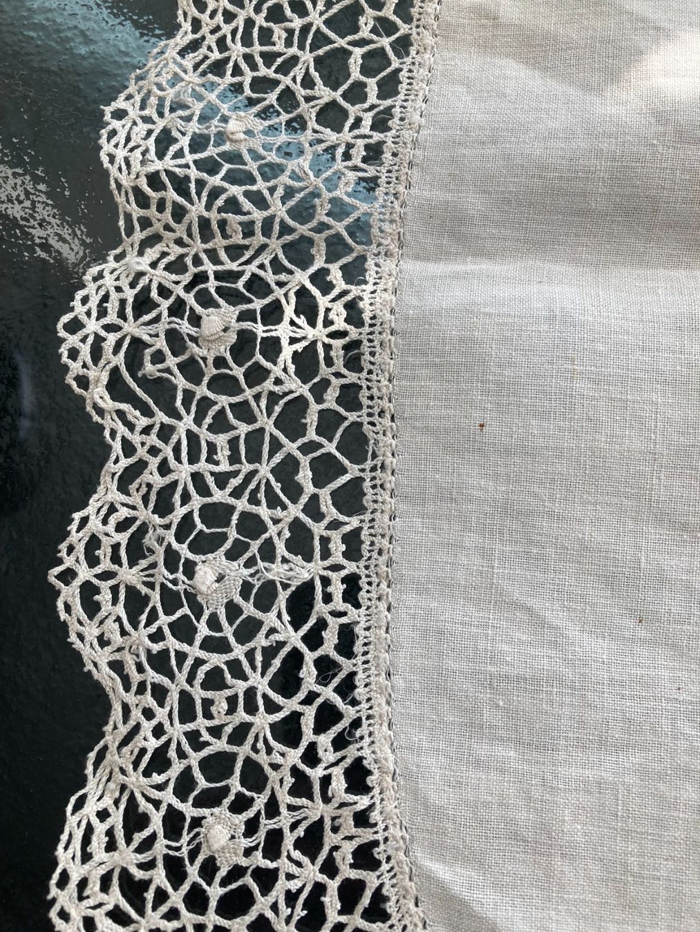Altra biancheria da tavola: Wunderbares, antikes Deckchen, Leinen, 56 x 33 cm – Usato da Zürich venduto da einefreude 3