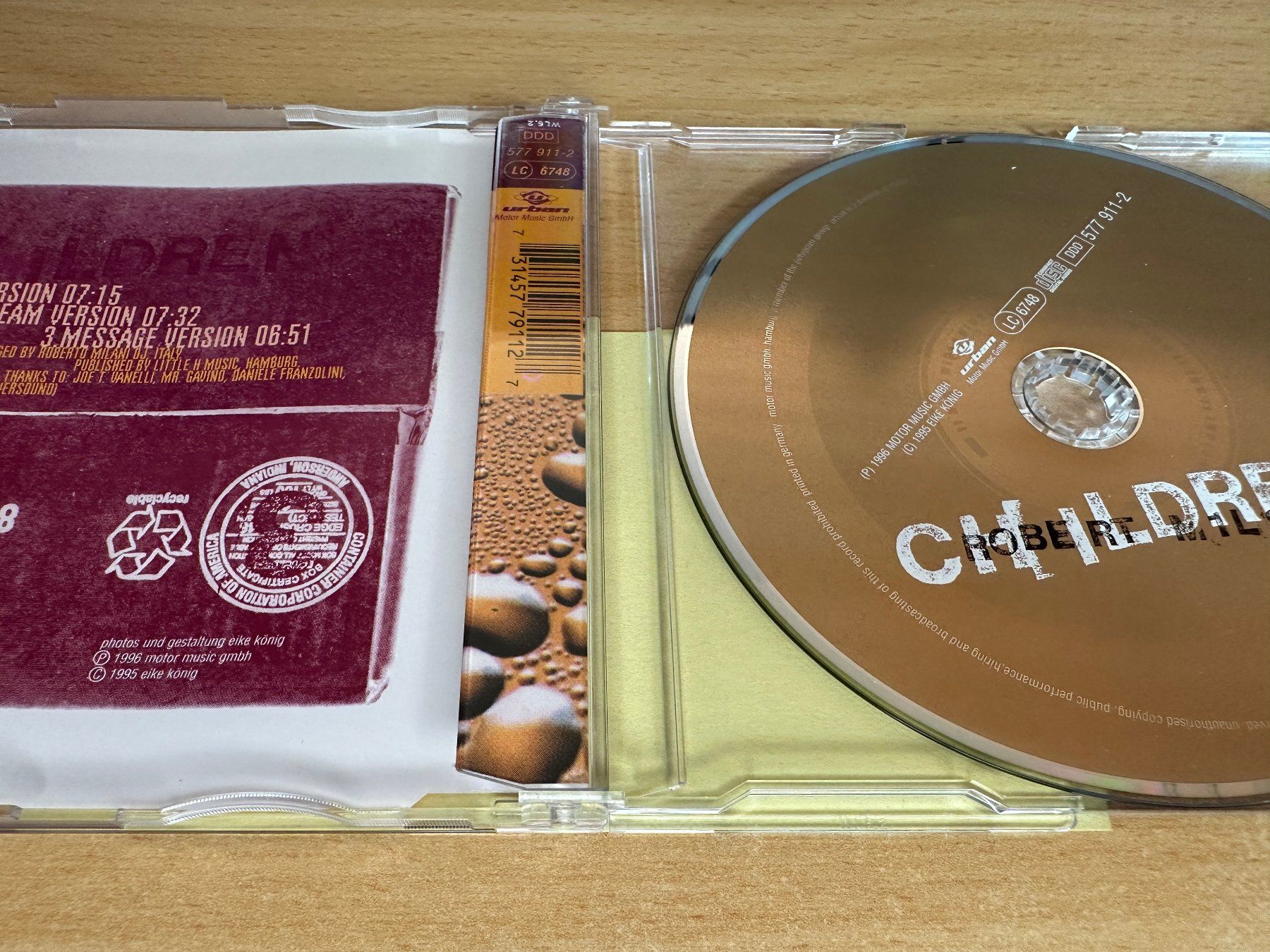 CDs: Robert Miles – Children - Single CD – Gebraucht aus Rikon im Tösstal von Alpenmutz 1