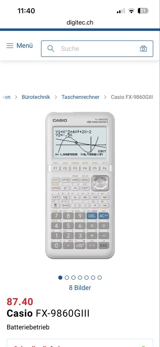 Casio Calcolatrici tascabili: Casio Grafik Taschenrechner Wie Neu – Nuovo (secondo la descrizione) da Dürnten venduto da sKesi 1