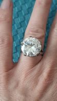 Funkelnder Ring mit grossem Stein, 925 Silber