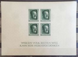1937: 1. Nationale Briefmarkenausstelllung, Block *