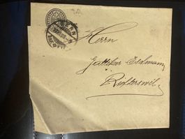 Schweiz 1909 Streifband Bern 2 Rp. Ziffer