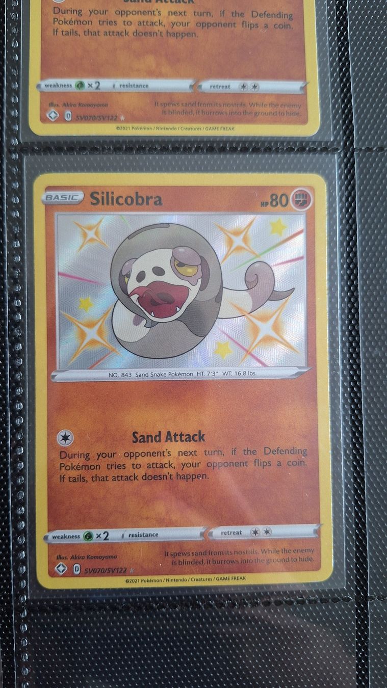 Pokémon Sammelbilder & Trading cards: Shiny Silicobra - Shining Fates – Gebraucht aus Altstätten SG von GGsGameshop