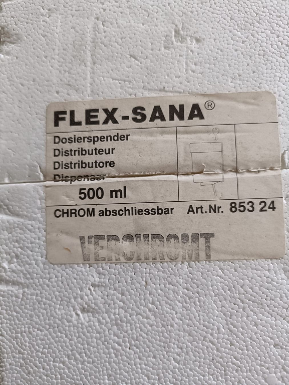 Portasapone: Flex-Sana Dosierspender, Chrom, abschliessbar, 500ml – Nuovo e nell'imballaggio originale da St, Antoni venduto da SEMAD 6