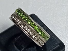 ring edelsthal mit kristall,,,glanzig
