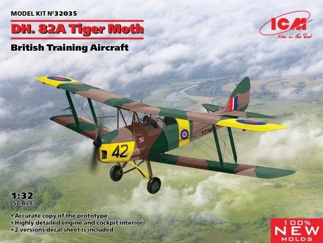 Kit di modellismo & Modellini statici: 1:32 DH-82A Tiger Moth - ICM 32035 – Nuovo (secondo la descrizione) da Bassersdorf venduto da jackbmw