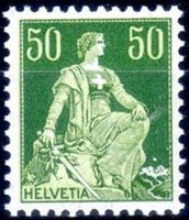 1908 HELVETIA MIT SCHWERT 50 RP SBK 113 **POSTFRISCH** - I10