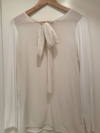 Schluppen-Top cremeweiss Hallhuber Seide/Viskose