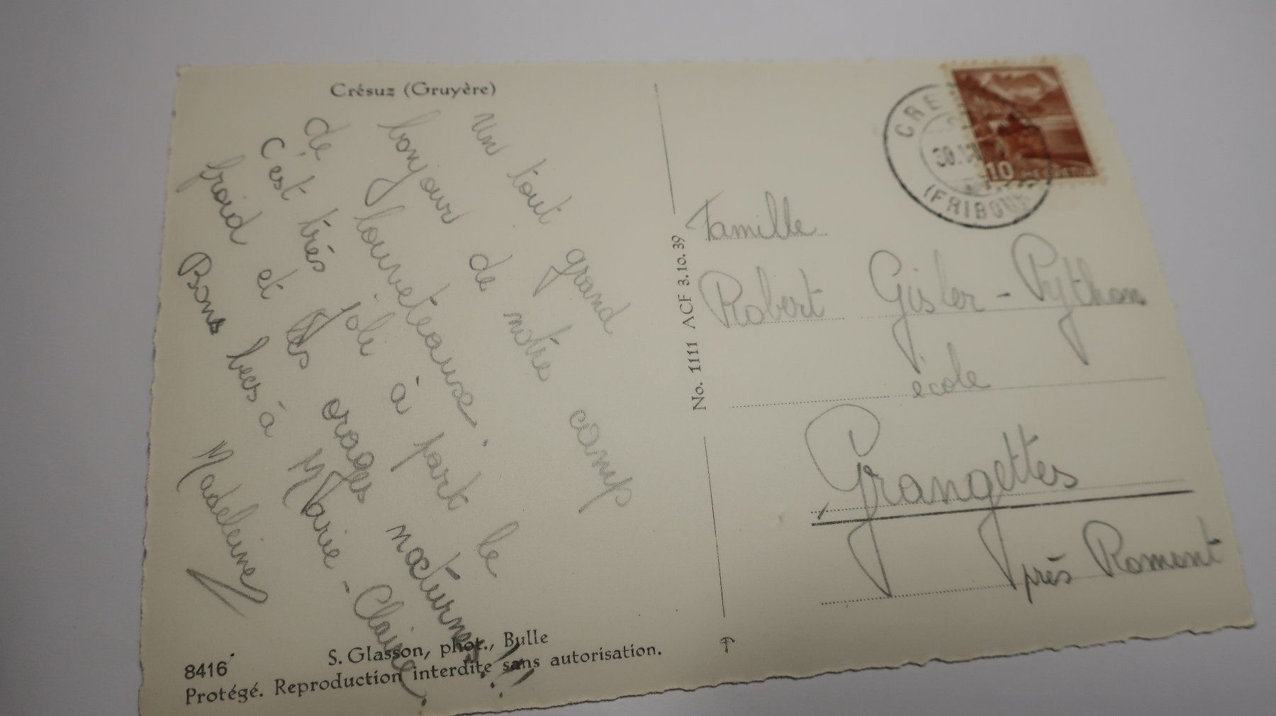 Cartoline postali: Crésuz ( Gruyère ) – Difettoso da Cormoret venduto da Pascalll2001 6