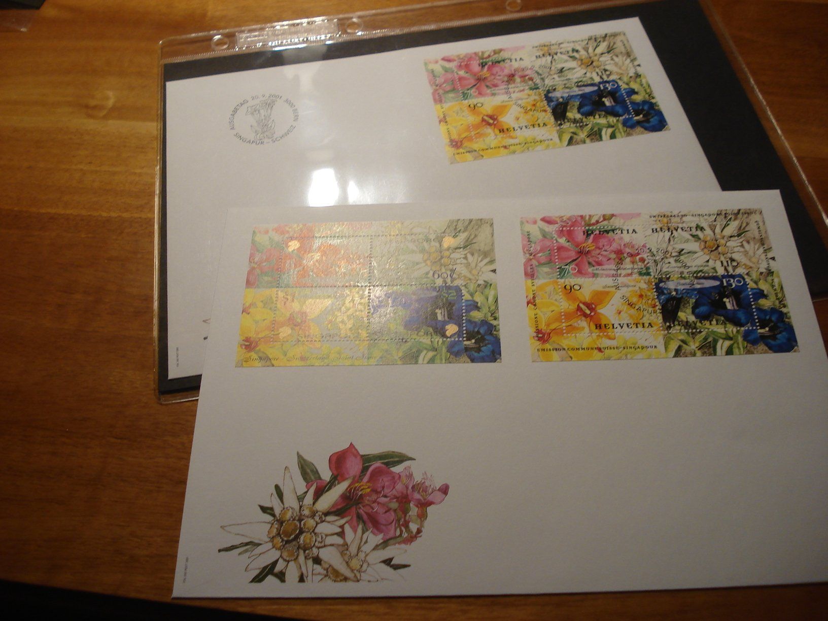 Tous les timbres: Block Schweiz-Singapore, 2001, 2 FDC – D'occasion à Niederwil AG par morostahu
