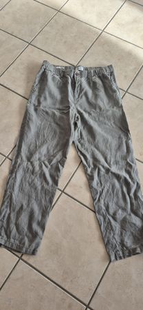 Pantalon Jack & Jones lin gris coupe droite taille 32/33