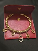 Gold Armband Edelstahl Kugel Neu Bracelet Or Acier Inox Neuf