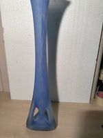 Vase bleu vintage design 64cm haut verre soufflé murano ?