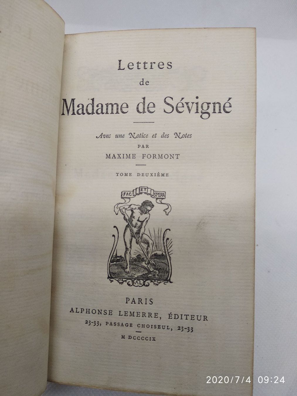 Bücher: MADAME DE SEVIGNE – Gebraucht aus Goldach von Gaip 4
