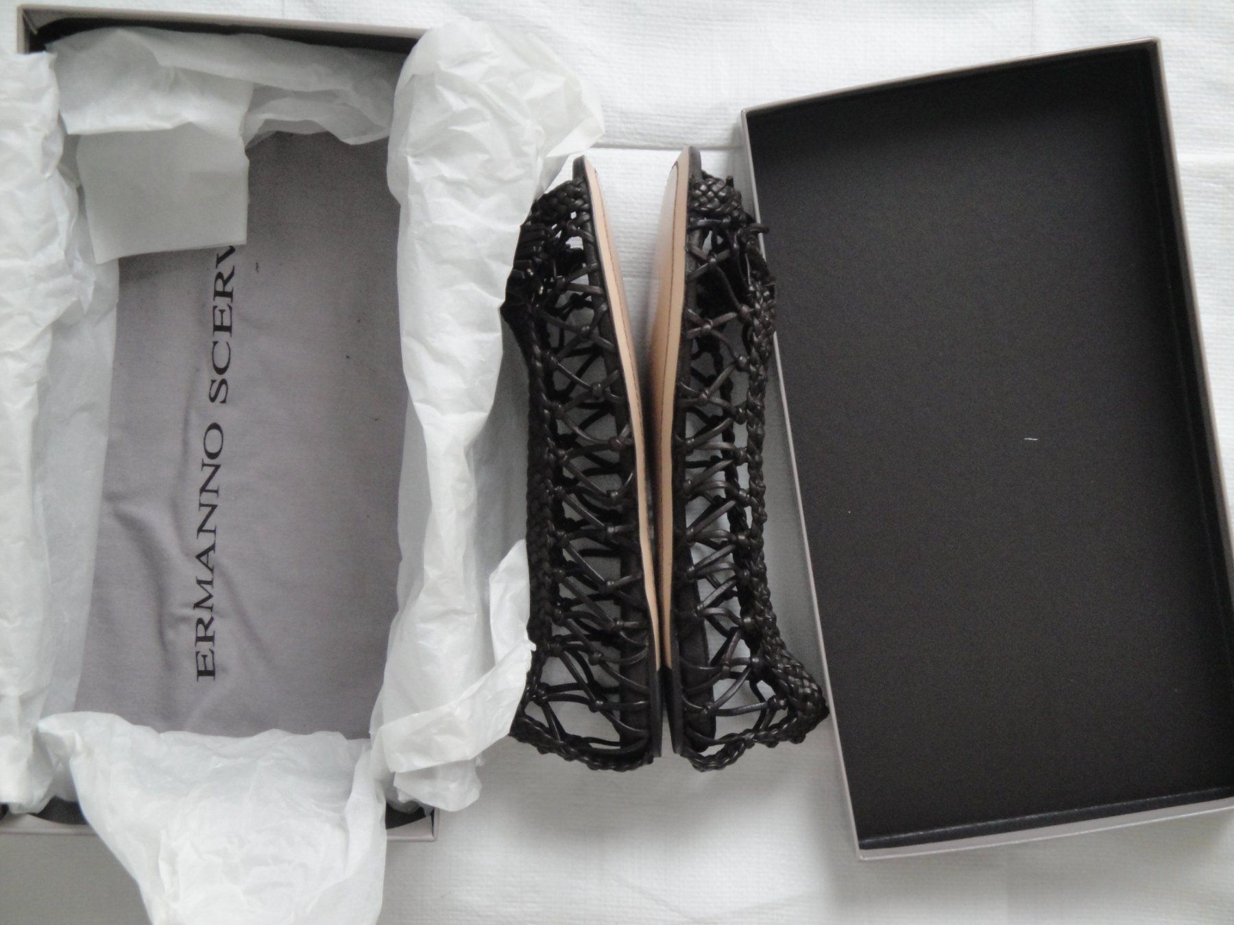 Ermanno Scervino Damenschuhe: NEU Ermanno Scervino Leder Sandalen 37 – Neu und originalverpackt aus Zurich von ogidko 2