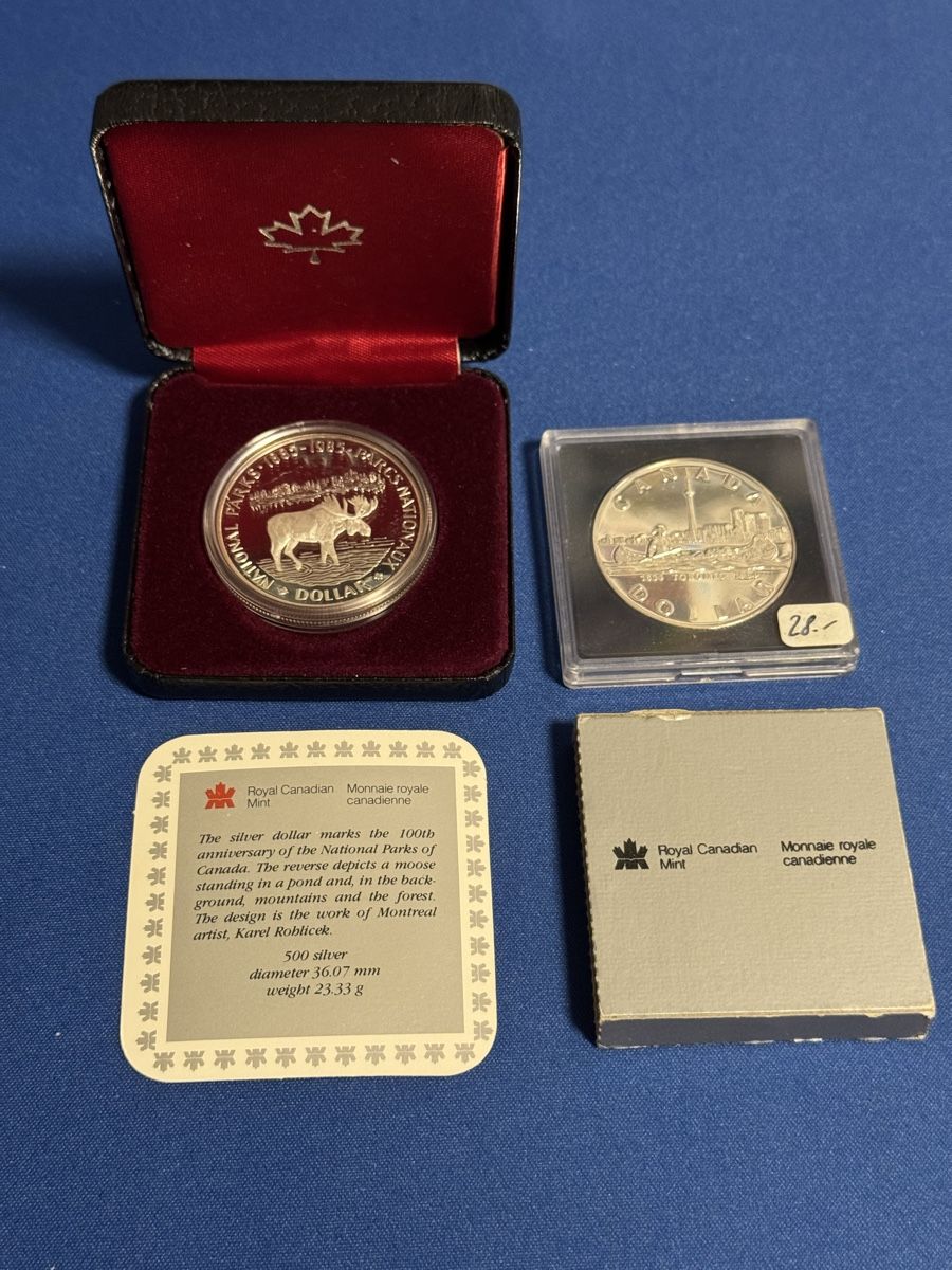 Tutti le monete: Kanada 2x Silber Dollar 1984+1985, PP – Nuovo (secondo la descrizione) da Wil SG venduto da ady_9pw9