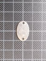 Plättchen für Schulterpatte Nummer, oval, V2 Aluminium