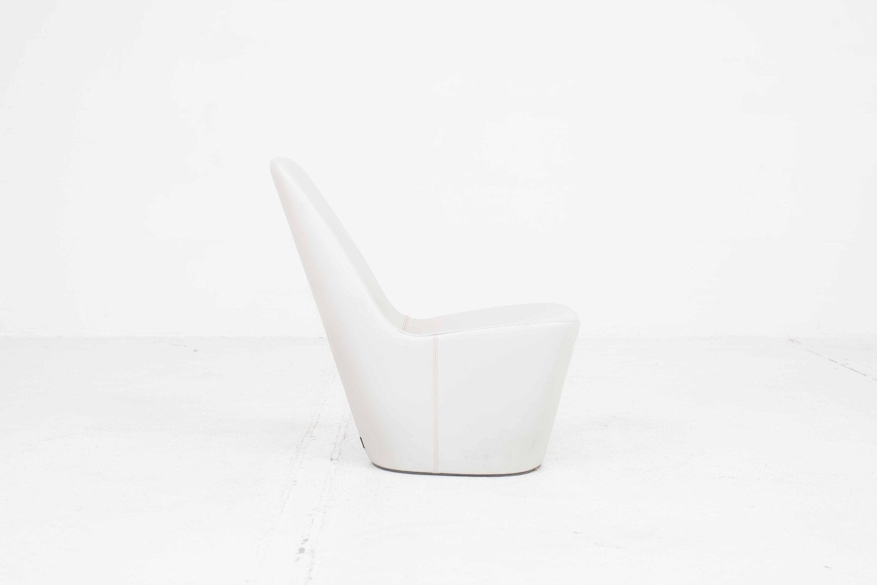 Vitra Poltrone: Vitra Monopod Sessel von Jasper Morrison in hellgrauem Leder – Usato da Zürich venduto da STUZH38 5