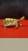 Goldige Glücks-Schildkröte Miniatur Deko Frühling 🐢