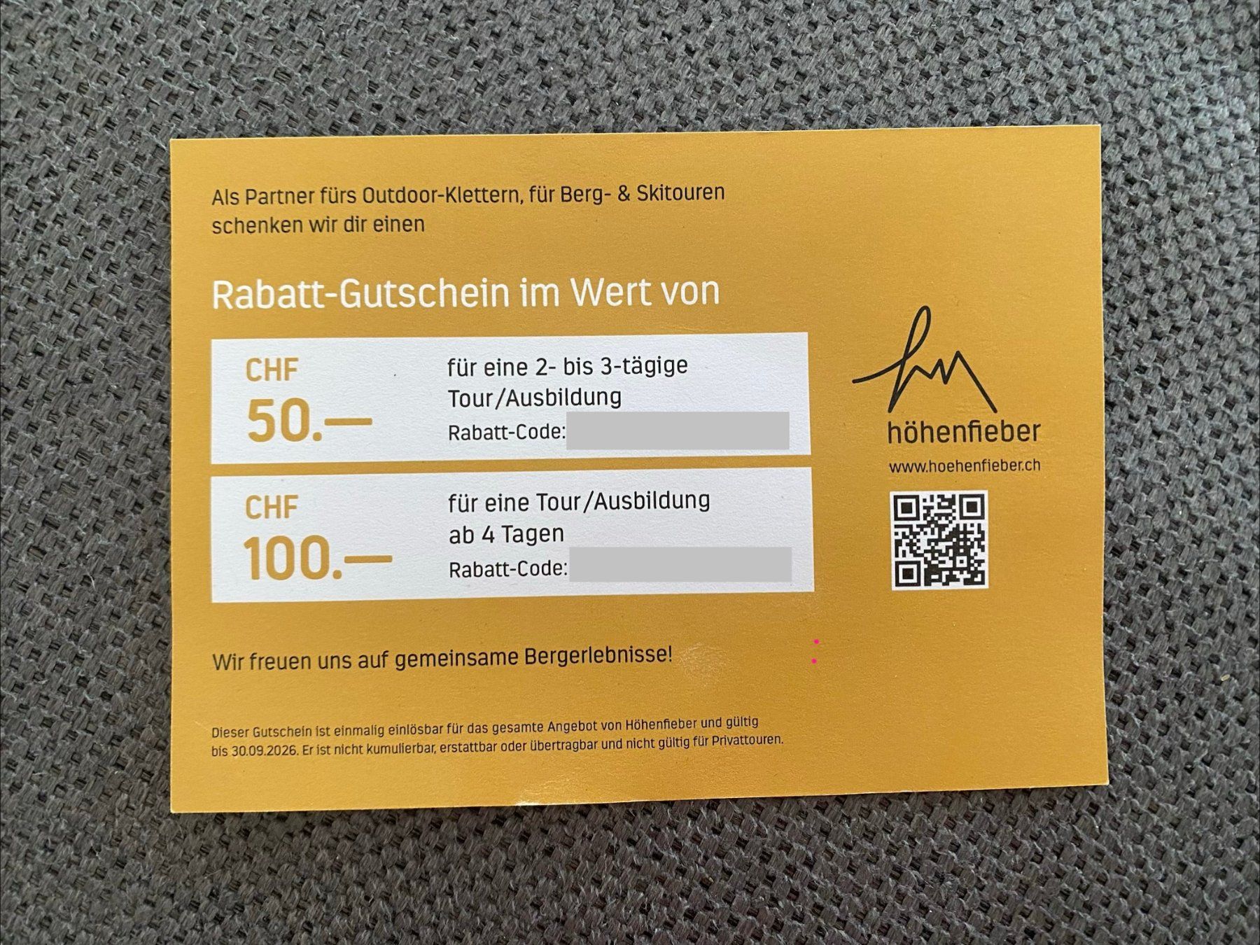 Buoni: 100.- Gutschein Bergschule Höhenfieber – Nuovo (secondo la descrizione) da Luzern venduto da Michelle0112 1