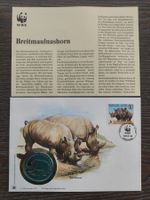 WWF Münzbrief Breitmaulnashorn / Swaziland !!!!!!