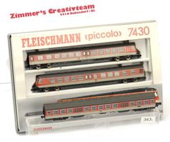 DB Triebzug Fleischmann 7430 + Mittelwagen 7432, Sp. N, OVP