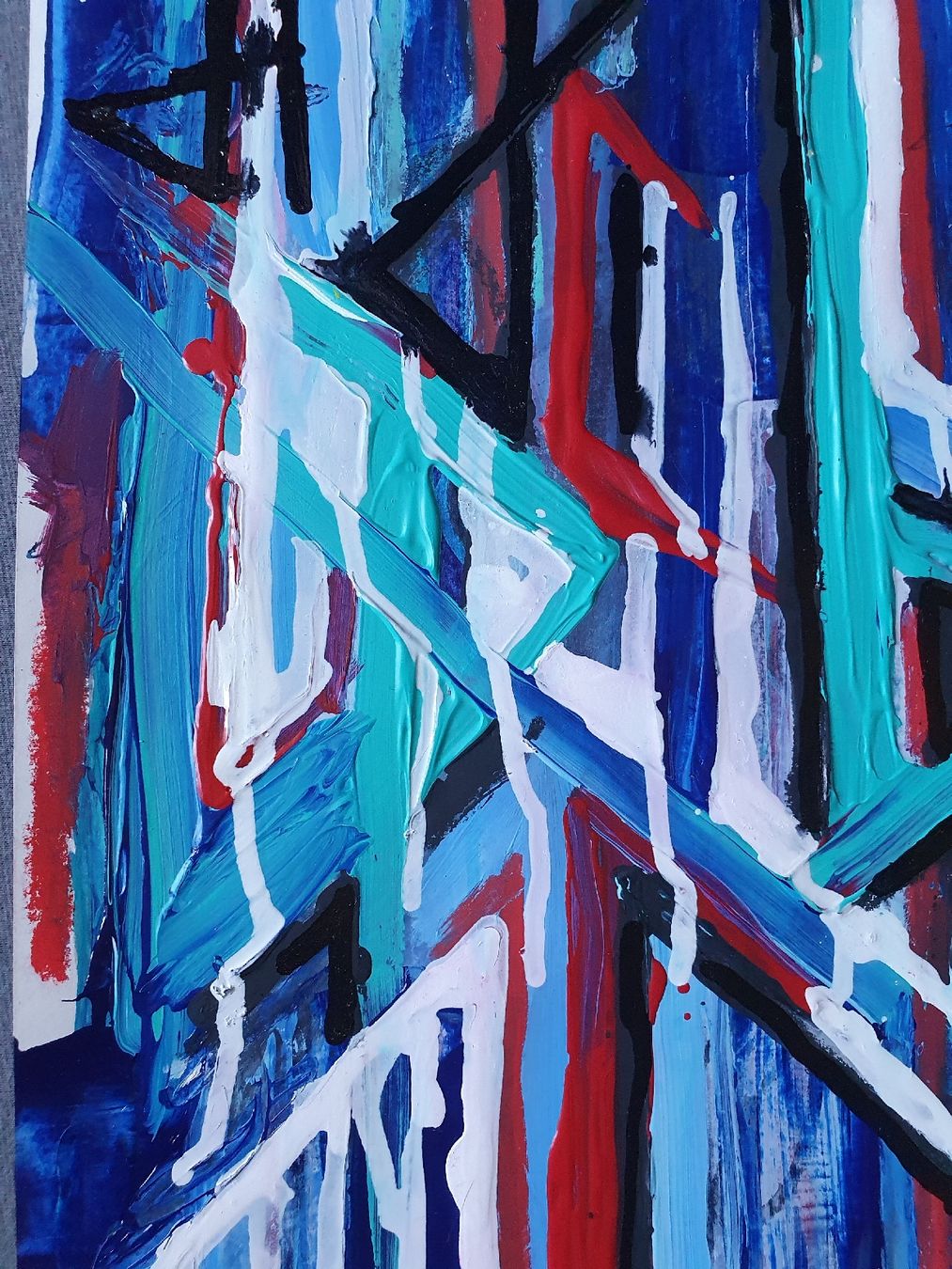 Dipinti: Abstraktes Bild Acryl auf Papier bunte Runen – Nuovo (secondo la descrizione) da Wimmis venduto da hel_m26m 4