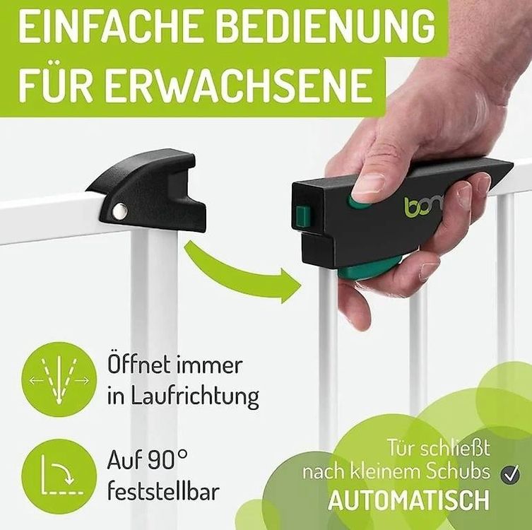 BabyDan Premier Stair Safety Gate 86 - 93.3 cm, Made in Denmark and TÜV
