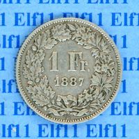 CHF___1.00 1887 ss+ 1 Franken
