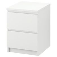 2x IKEA MALM Nachttisch / Kommode weiss 40 x 55 cm