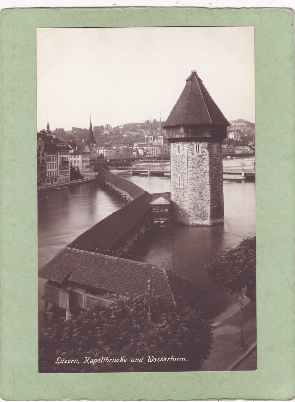Cartoline postali: Luzern Kapellbrücke und Wasserturm – Usato da Herisau venduto da Lisegrat2008
