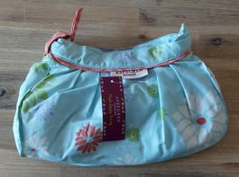 Neues ASPEGREN Necessaire, blau mit Blumenmuster