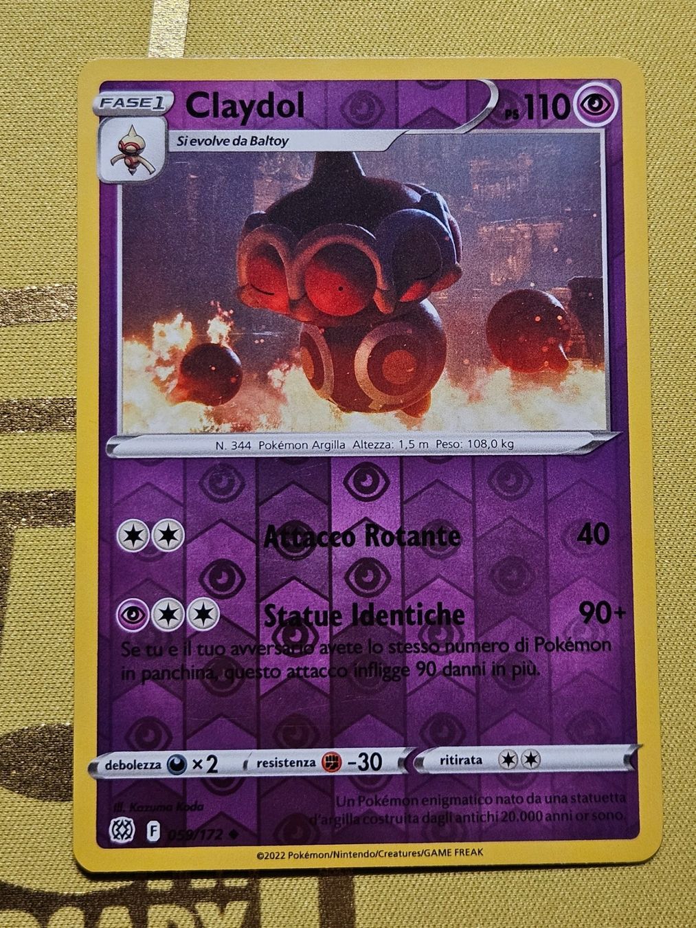 Pokémon Carte collezionabili: Brilliant Stars - Claydol 059/172 IT – Usato da Bellinzona venduto da Pokemarco